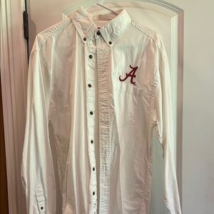 Pressbox White and Red Casual Button Down Shirt